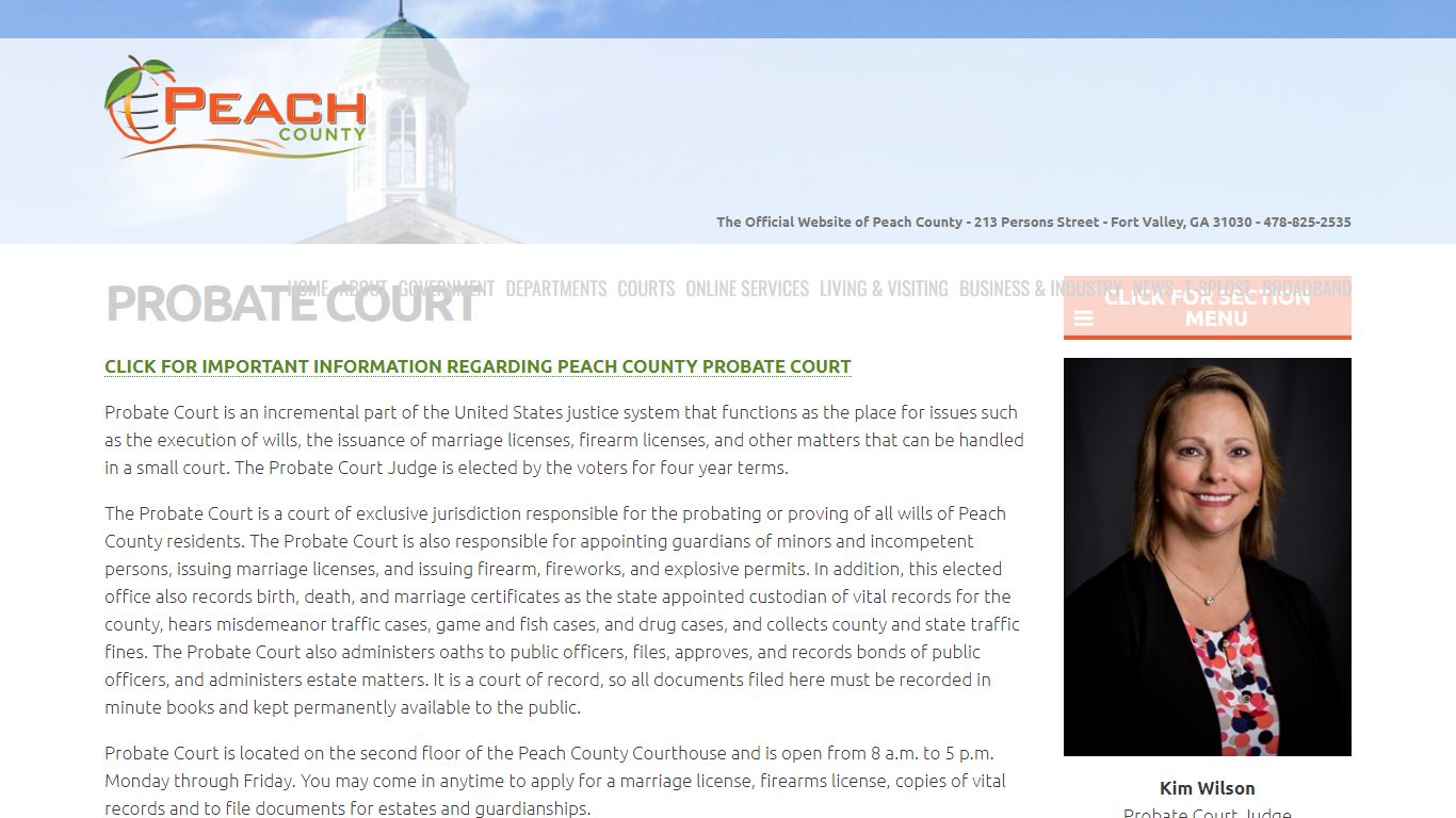 Probate Court - Peach County